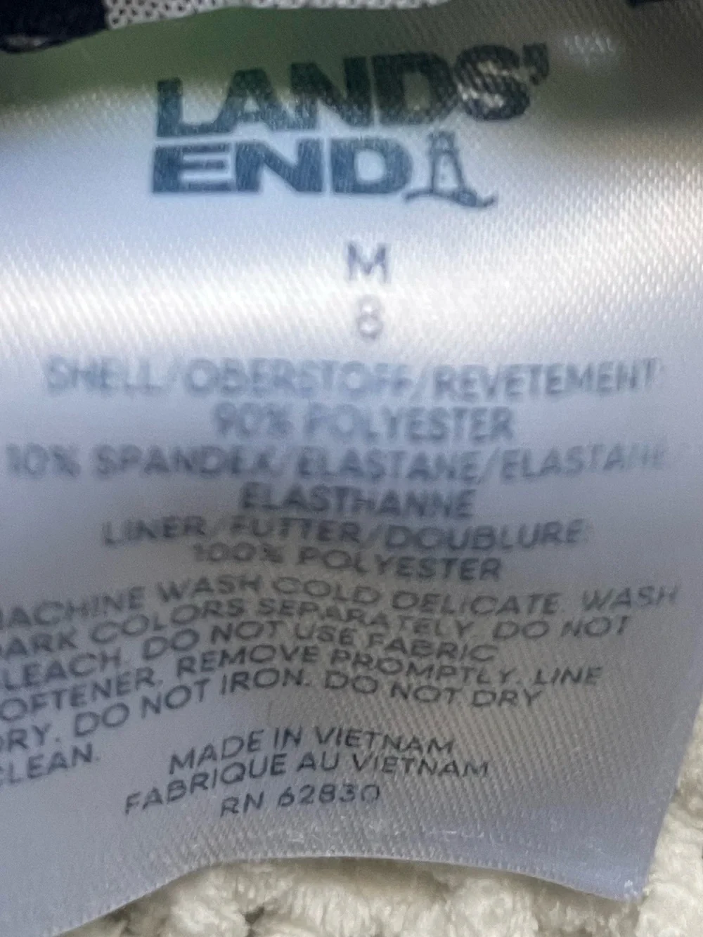 Lands' End Boys Green & Teal Dinosaur Swim Trunks